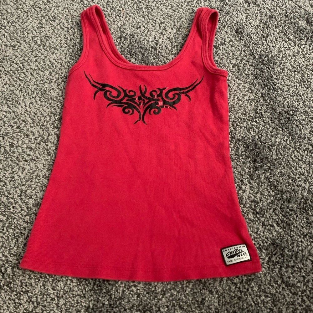 California Crazee wear red tank top xs